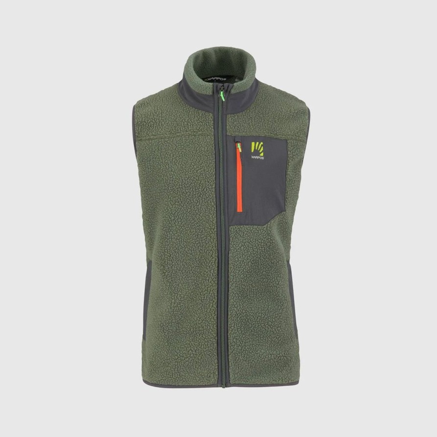 Sport KARPOS | Gilet In Pile Verde Anni '80