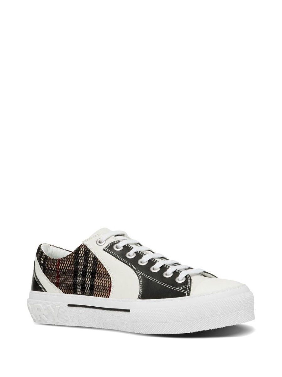 Uomo BURBERRY | Sneaker Bassa In Rete Con Motivo Vintage Check