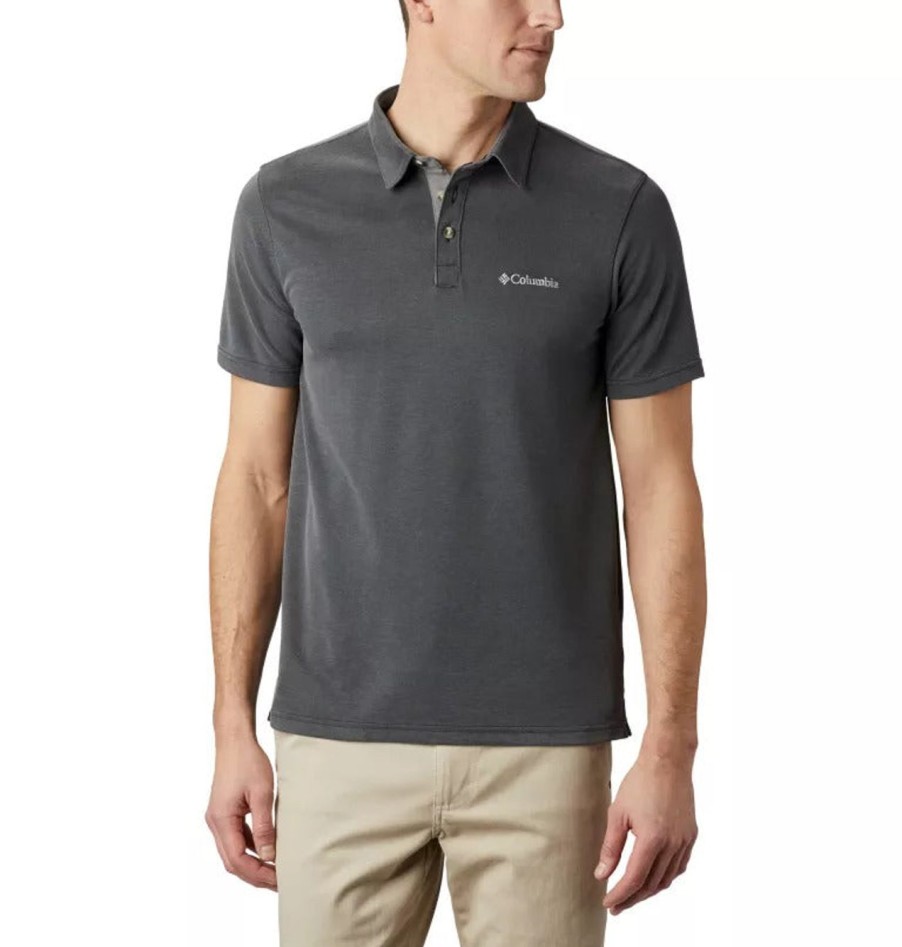 Uomo COLUMBIA | Polo Nelson Point Grigio Scuro