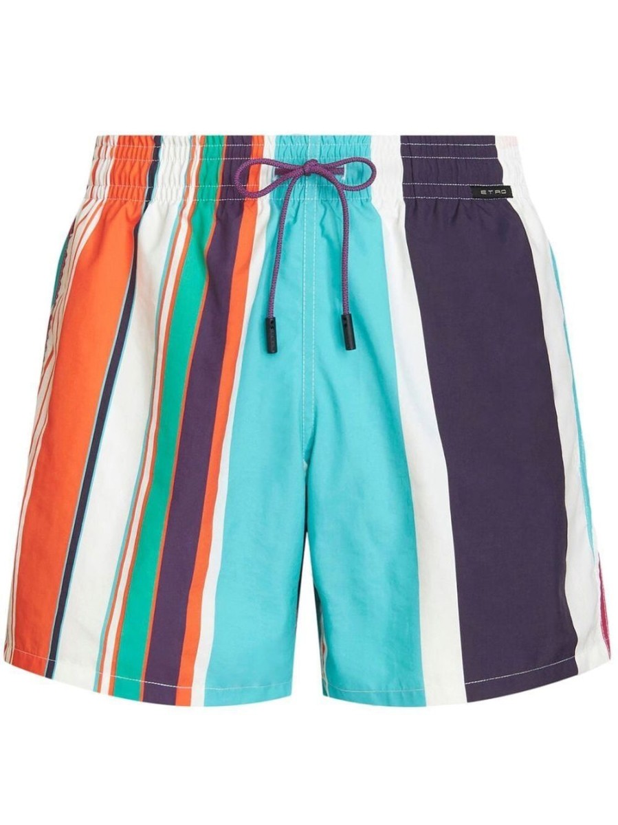 Uomo ETRO | Boxer Mare A Righe Multicolor