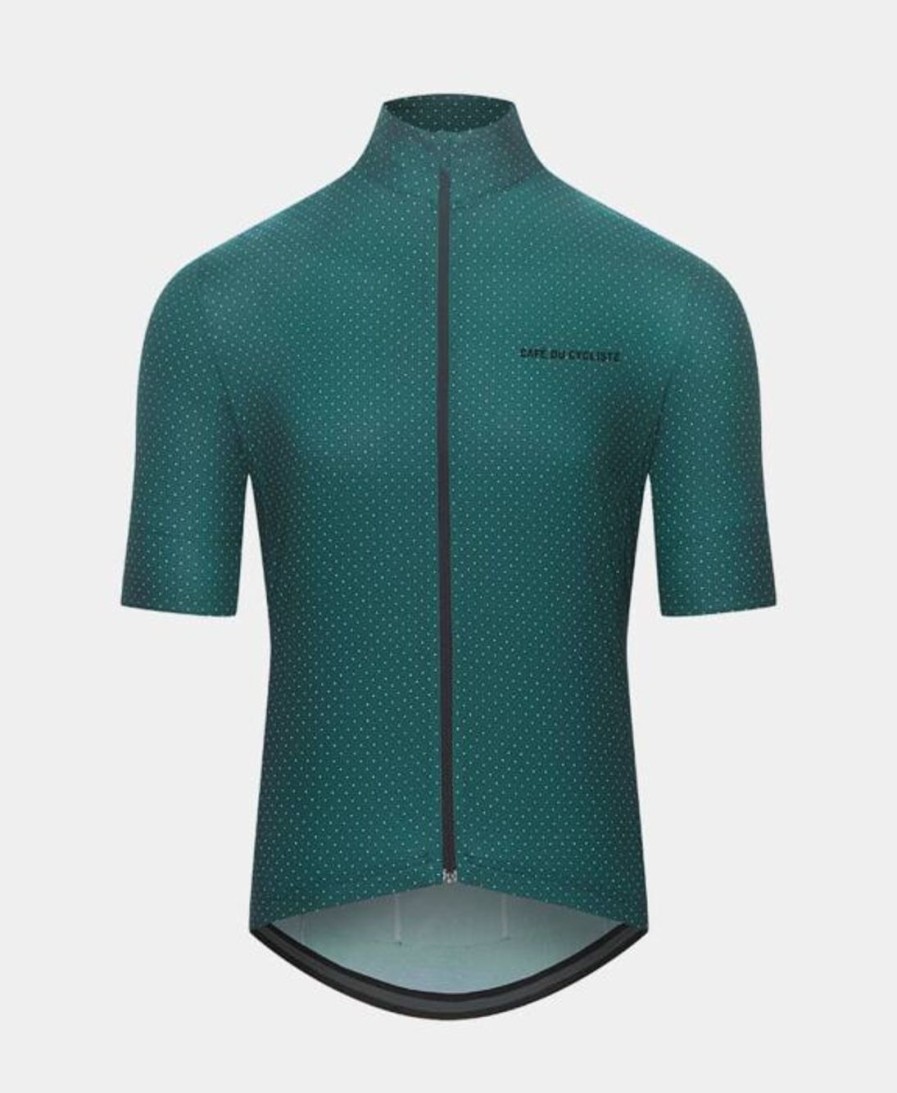 Sport CAFÉ DU CYCLISTE | Maglia Da Ciclismo Leggera Verde Fleurette