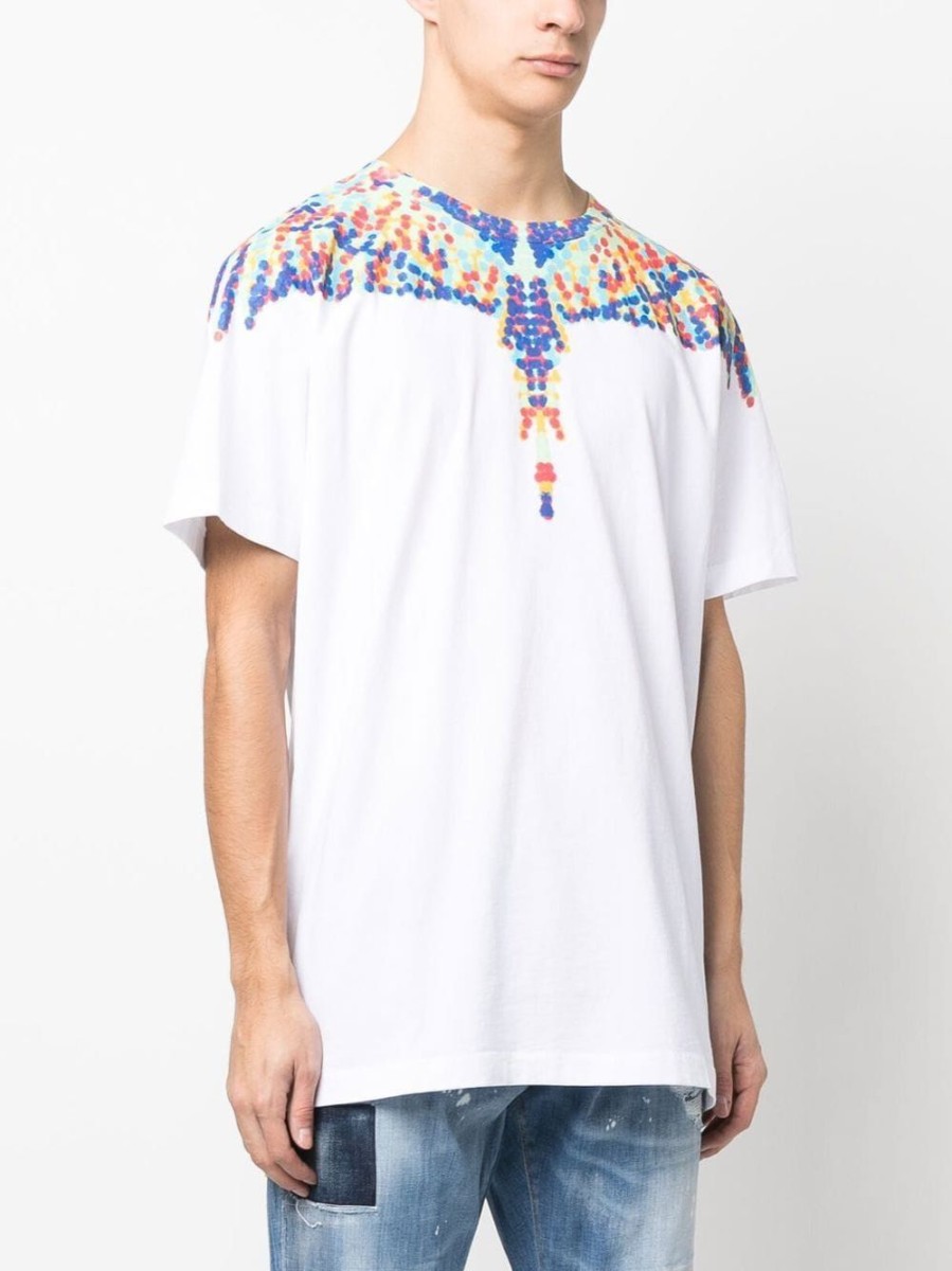 Uomo MARCELO BURLON | T-Shirt A Maniche Corte Con Ali