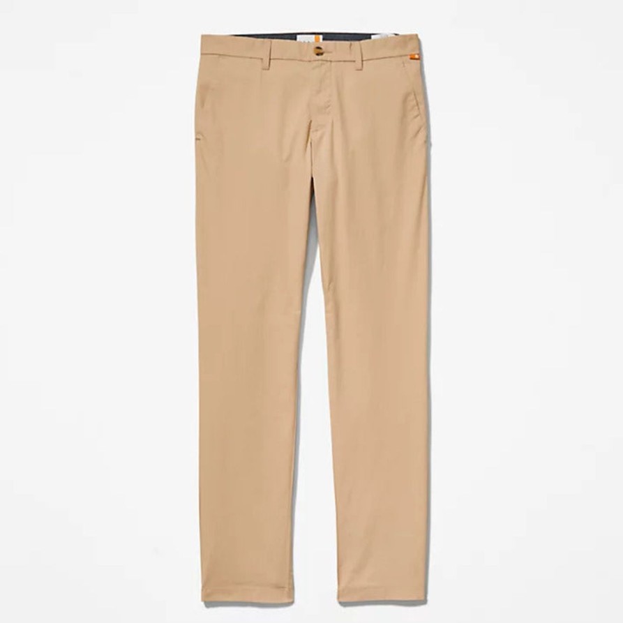 Uomo TIMBERLAND | Pantalone Chino Beige Sargent Lake Ultraleggero Elasticizzato