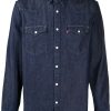 Uomo LEVI'S | Camicia In Denim Barstow Western Di Cotone Blu Scuro