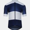 Uomo CAFÉ DU CYCLISTE | Maglia Ciclismo Ultraleggera Angeline A Righe Blu/Bianche