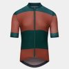 Uomo CAFÉ DU CYCLISTE | Maglia Da Ciclismo Ultraleggera Verde/Arancione