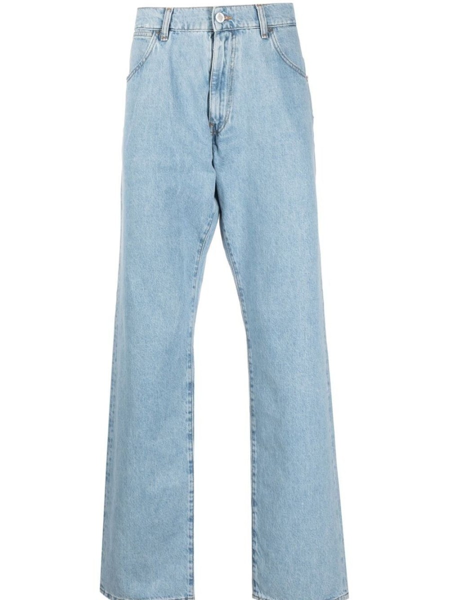 Uomo AMISH | Pantaloni In Denim A Gamba Dritta