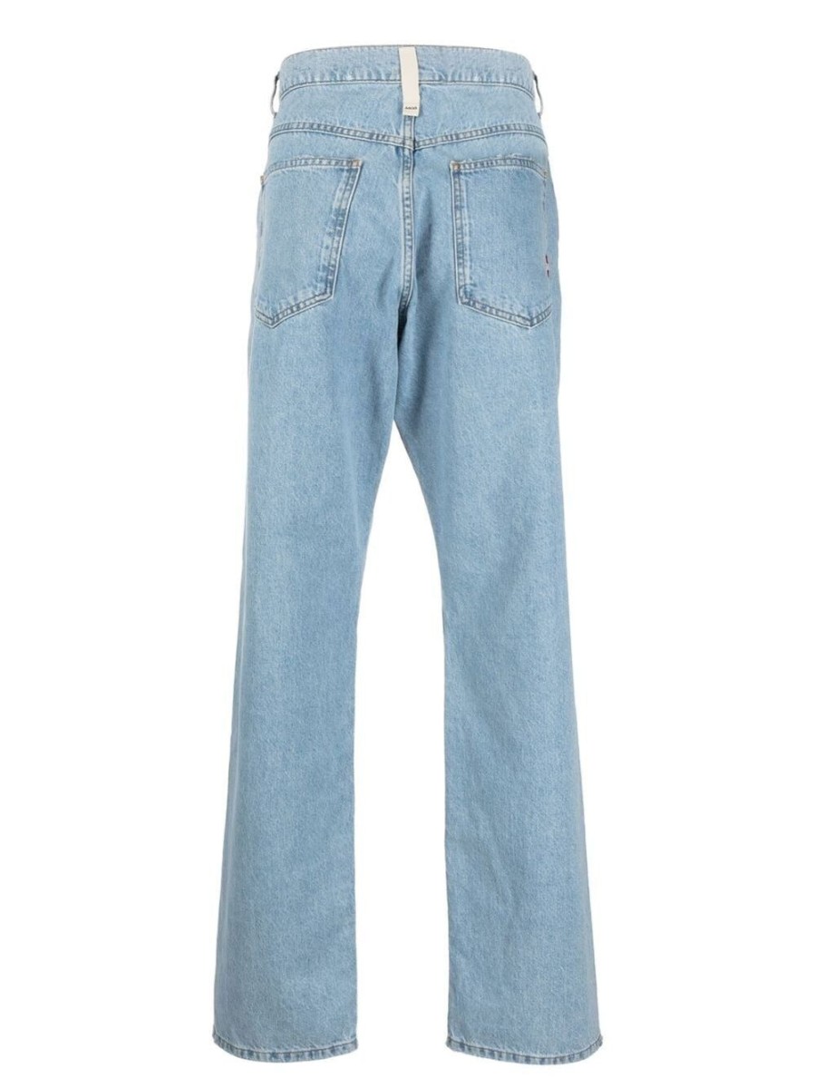 Uomo AMISH | Pantaloni In Denim A Gamba Dritta