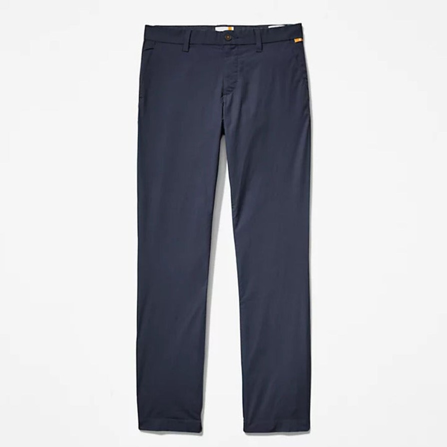 Uomo TIMBERLAND | Pantaloni Chino Stretch Blu Sargent Lake Ultraleggeri