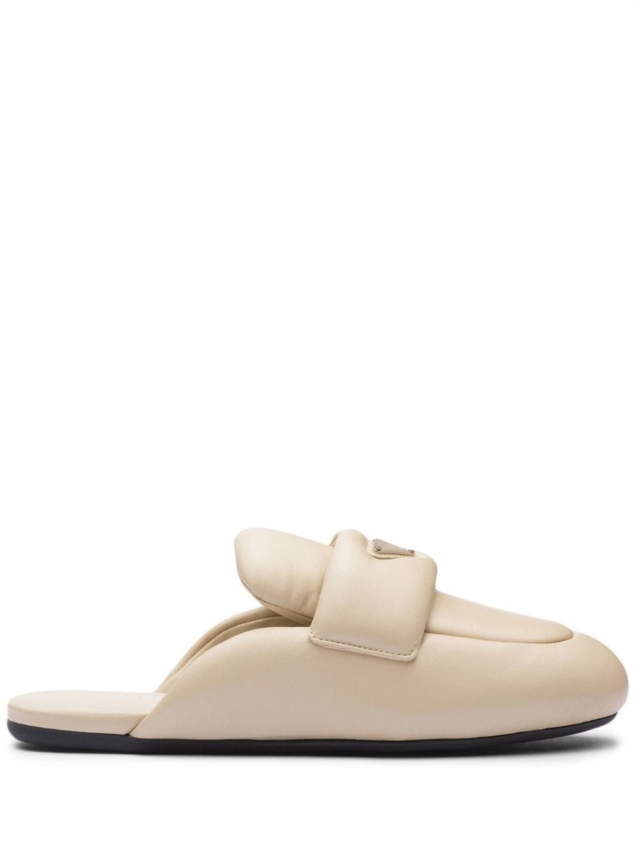 Donna PRADA | Mules Trapuntati Con Placca Logo