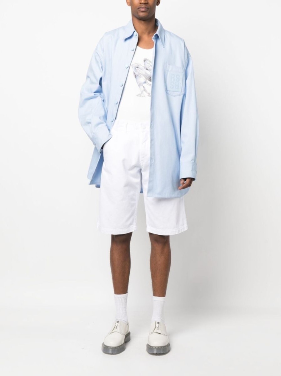 Uomo RAF SIMONS | Shorts In Denim Al Ginocchio