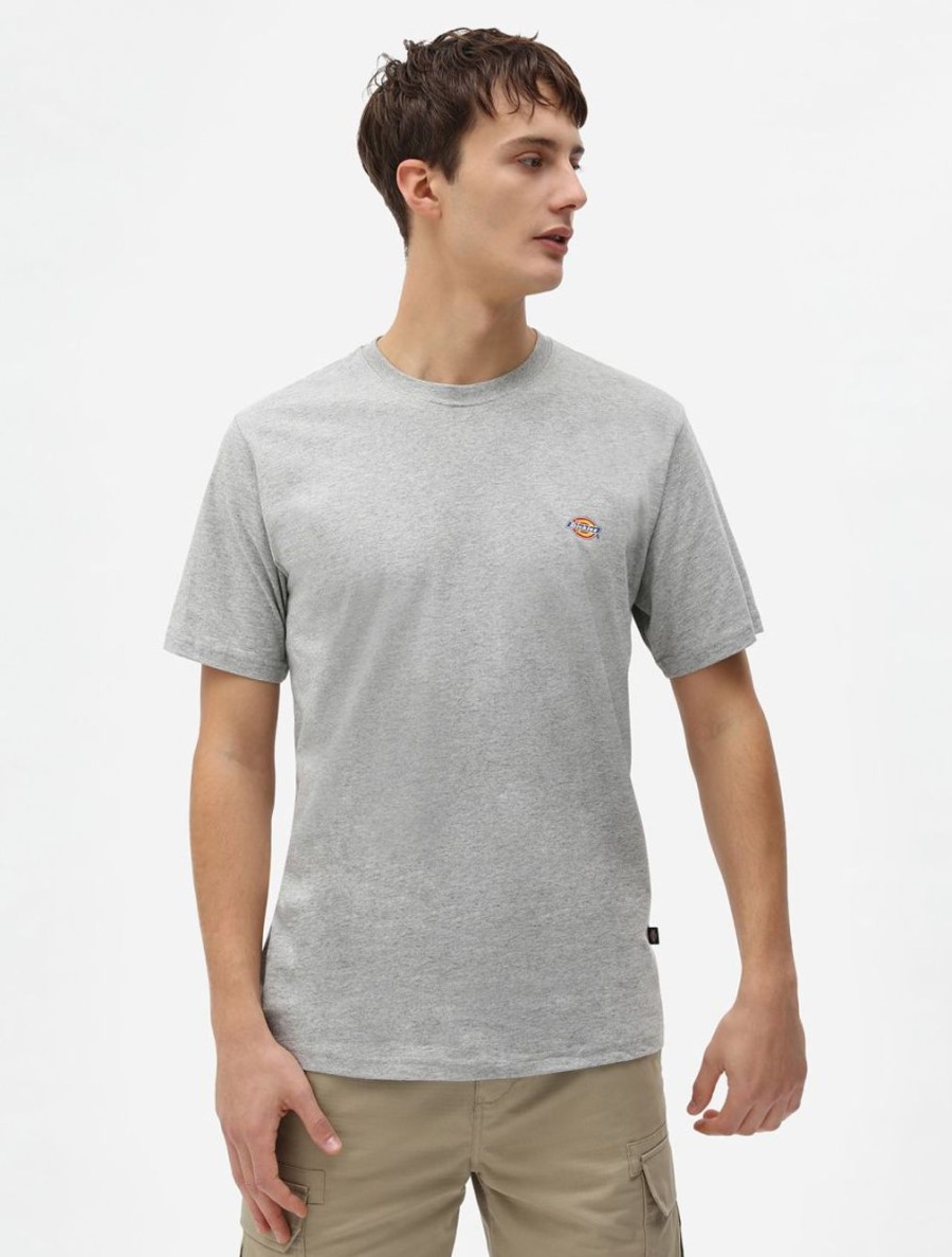 Uomo DICKIES | T-Shirt A Maniche Corte Grigio Mapleton