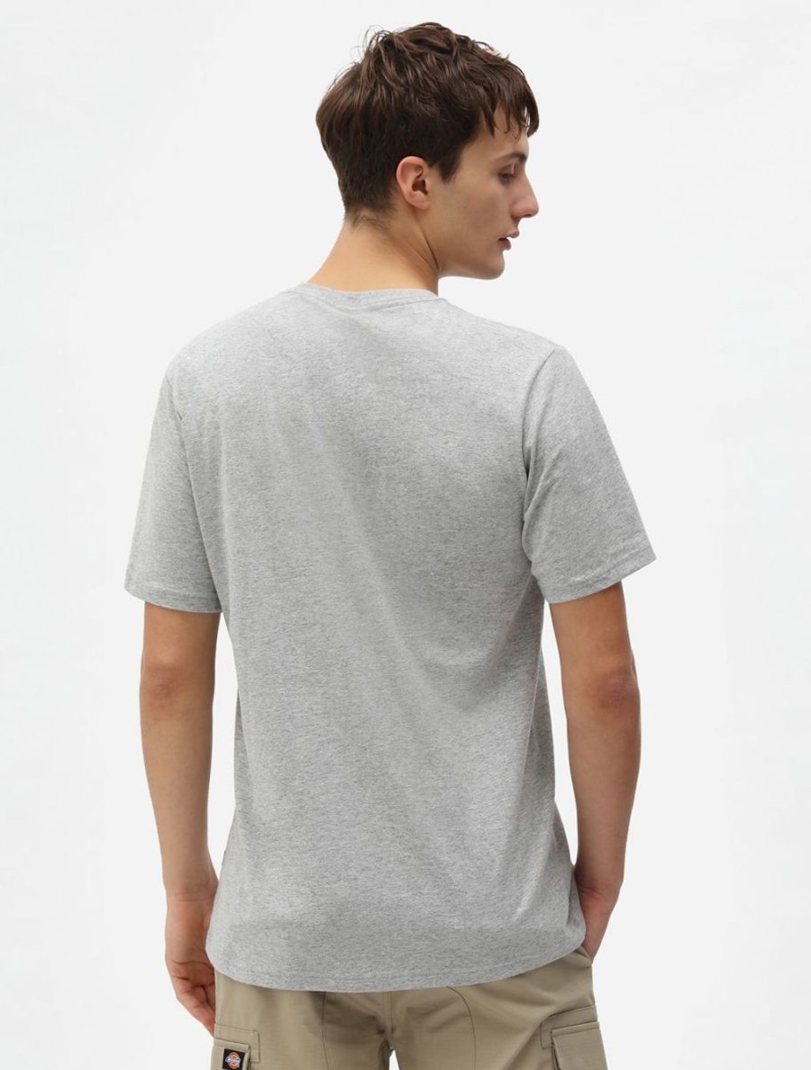 Uomo DICKIES | T-Shirt A Maniche Corte Grigio Mapleton