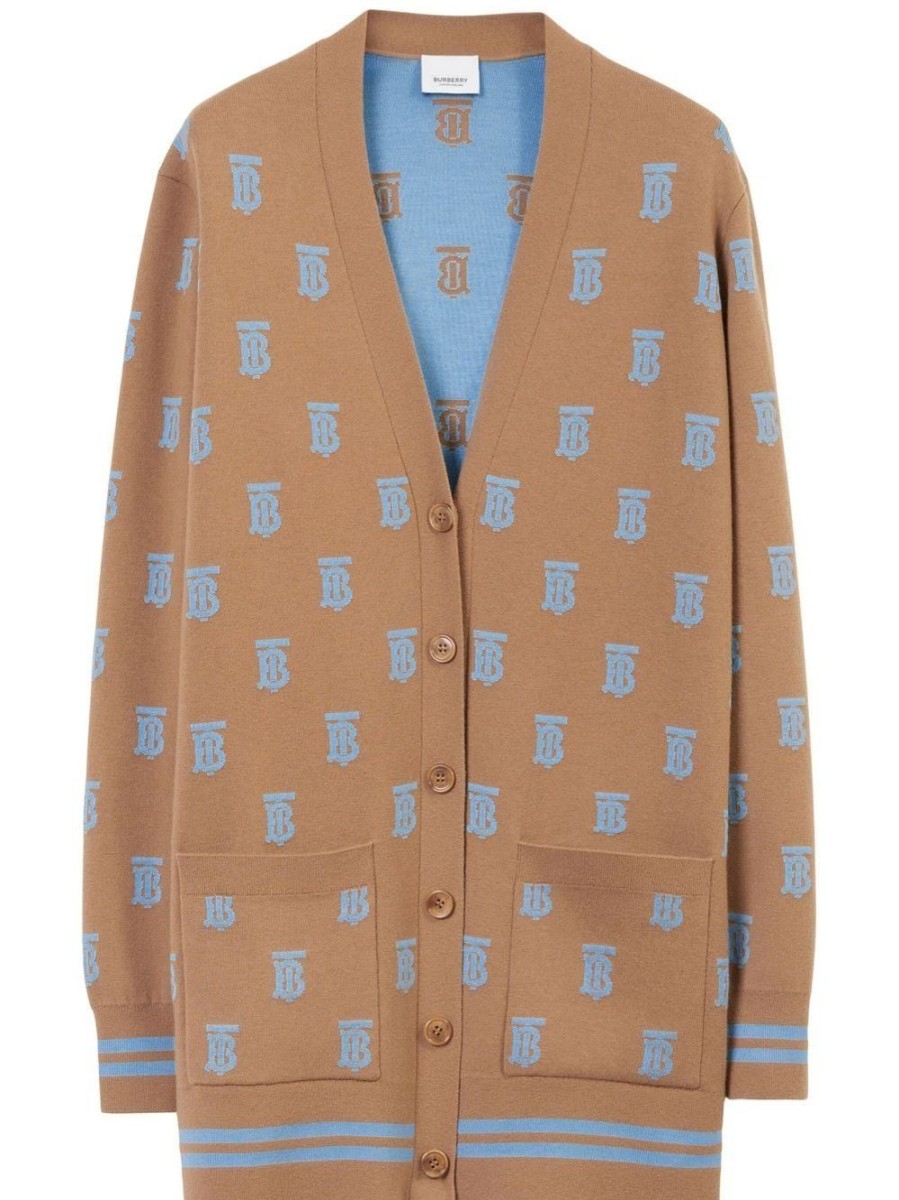 Donna BURBERRY | Cardigan Oversize Con Monogramma