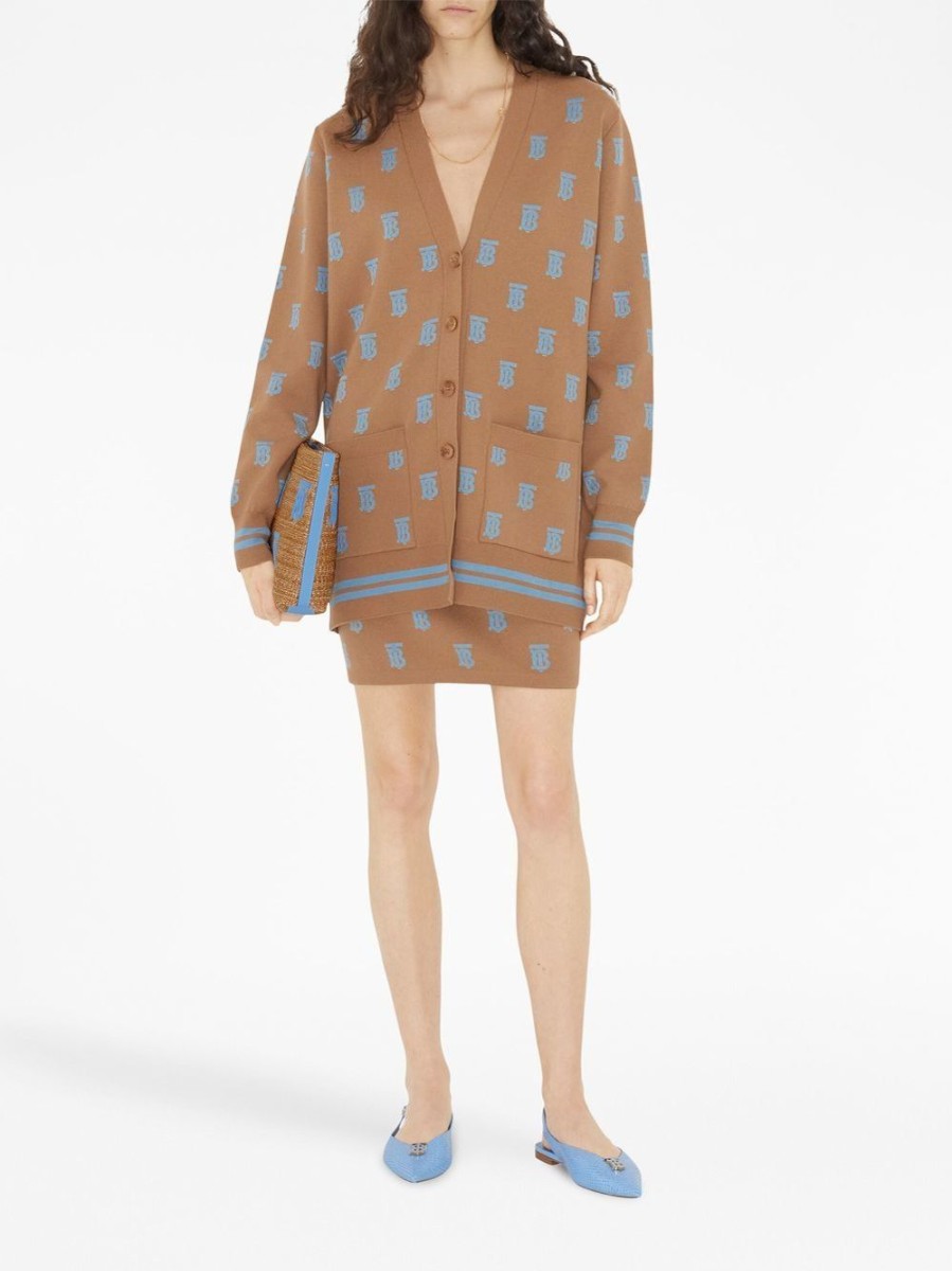 Donna BURBERRY | Cardigan Oversize Con Monogramma