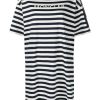 Donna MONCLER | Abito T-Shirt A Righe Con Stampa Logo