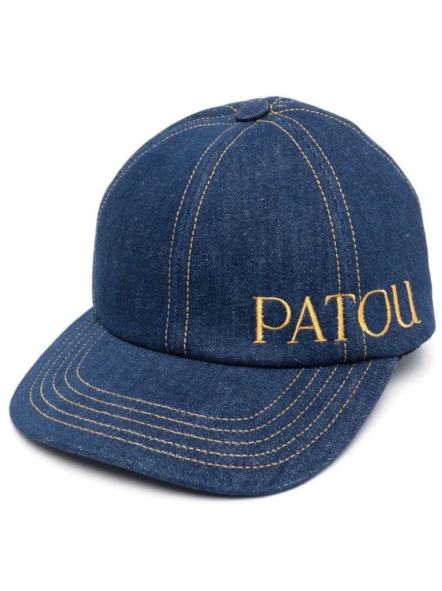 Donna PATOU | Cappellino In Denim Con Logo Ricamato