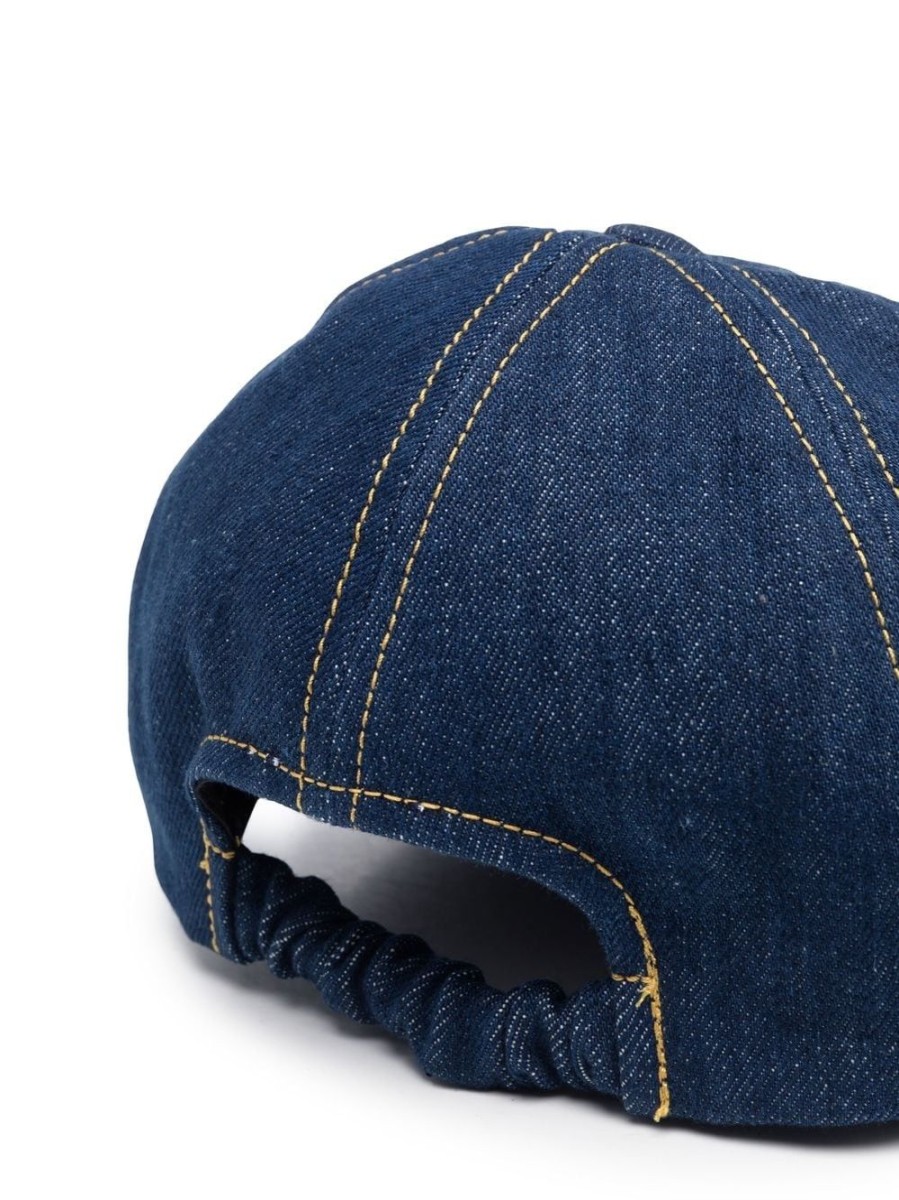 Donna PATOU | Cappellino In Denim Con Logo Ricamato