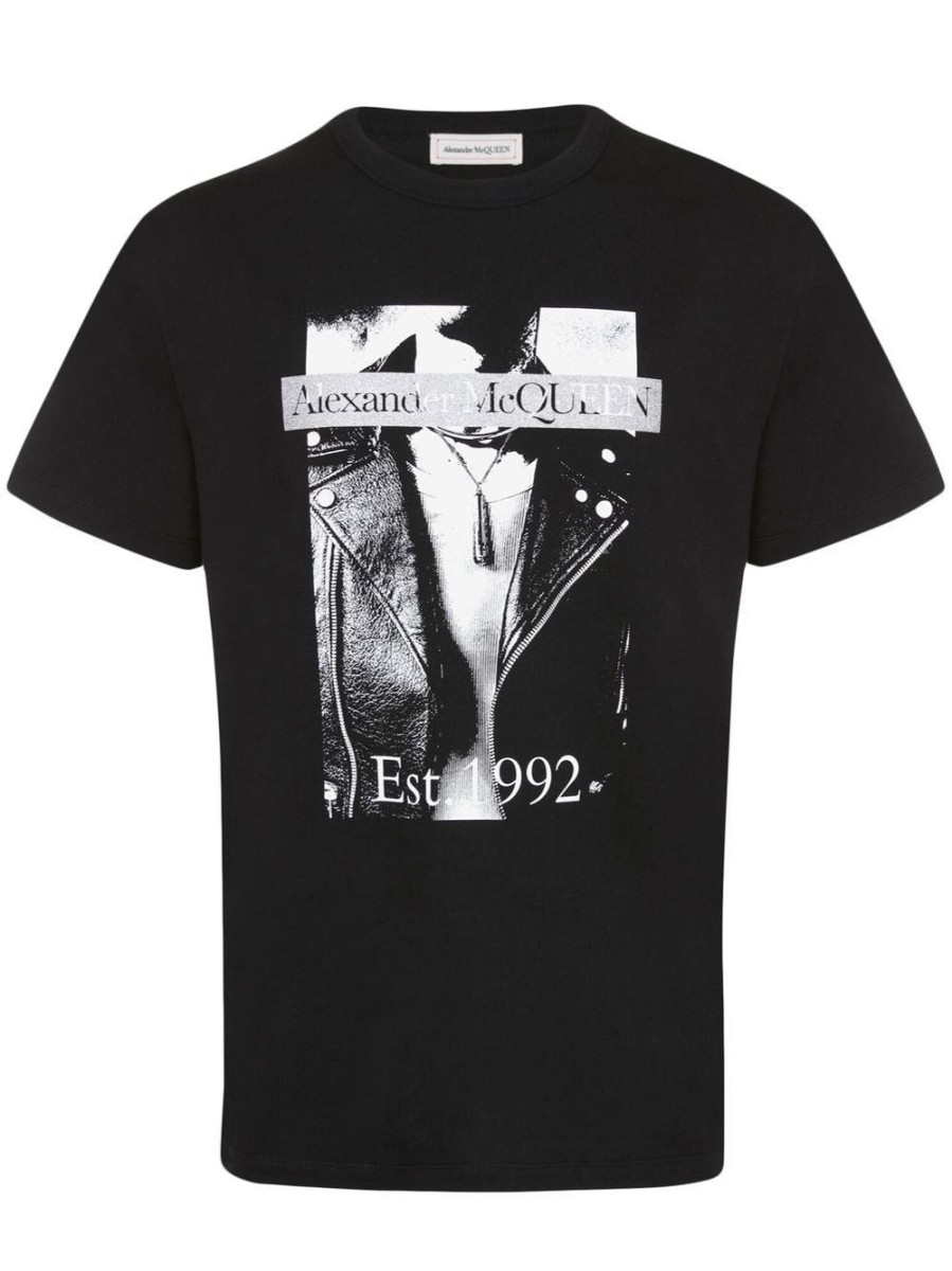 Uomo ALEXANDER MCQUEEN | T-Shirt Con Stampa Grafica Del Logo