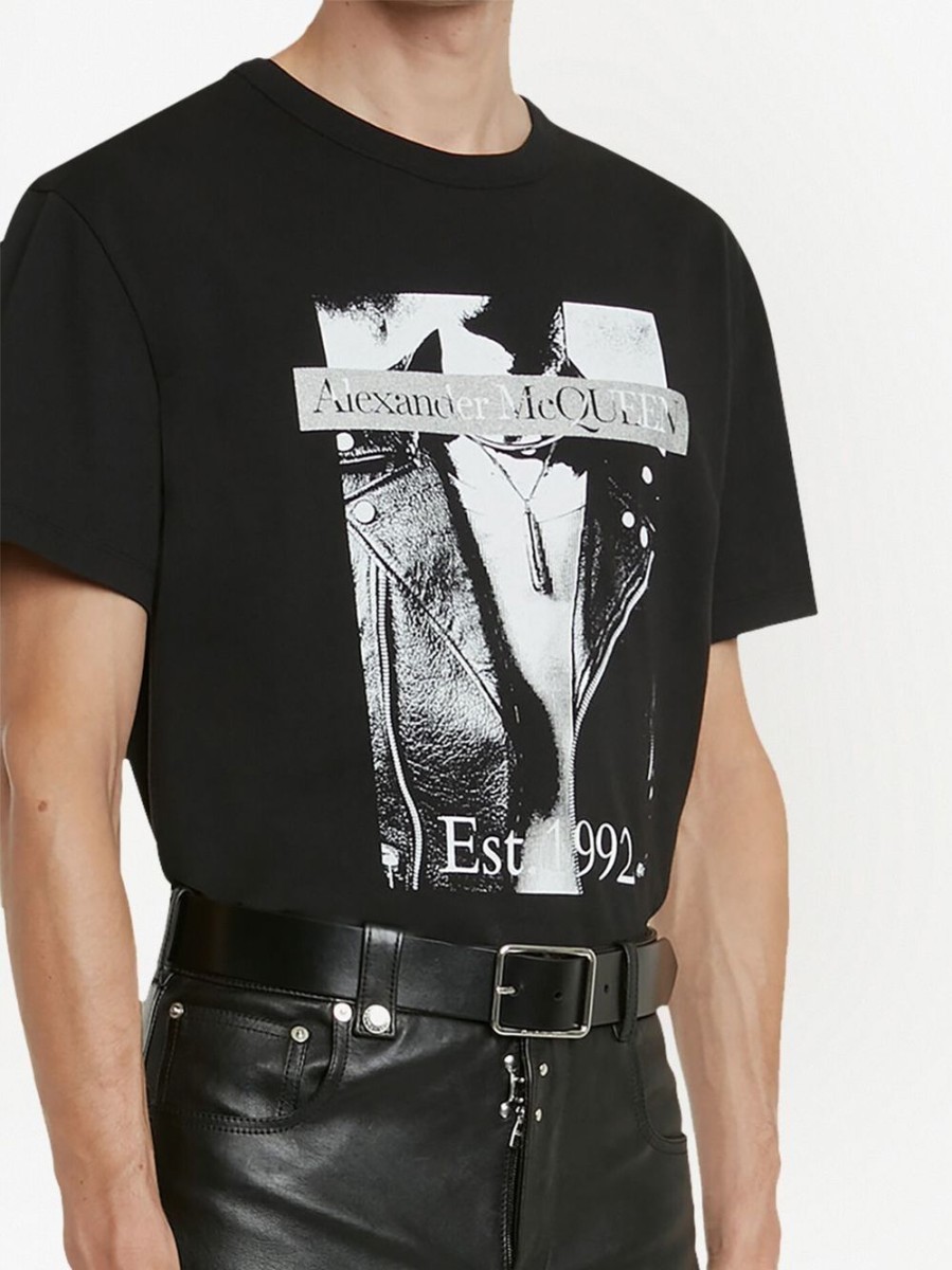 Uomo ALEXANDER MCQUEEN | T-Shirt Con Stampa Grafica Del Logo