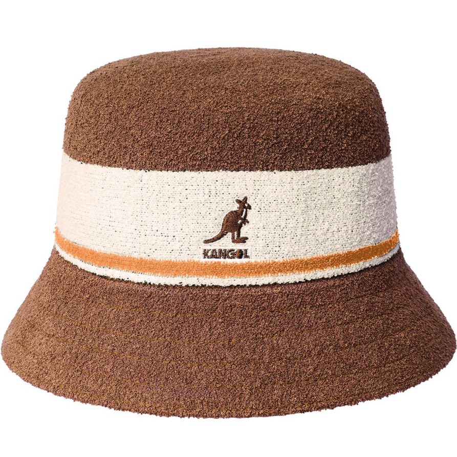 Uomo KANGOL | Secchiello A Righe Bermuda Marrone