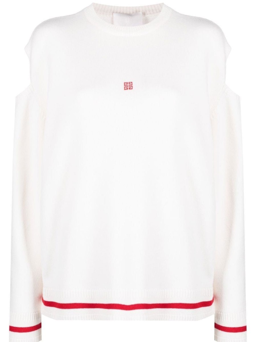 Donna GIVENCHY | Maglia Cut-Out Con Logo A Intarsio