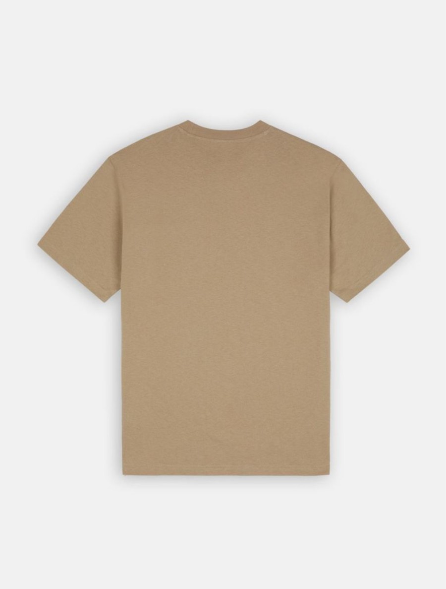 Uomo DICKIES | T-Shirt Porterdale Tascabile Beige A Maniche Corte