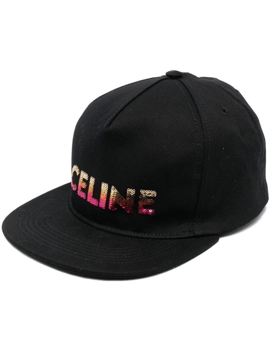 Uomo CÉLINE | Cappellino Con Logo Ricamato