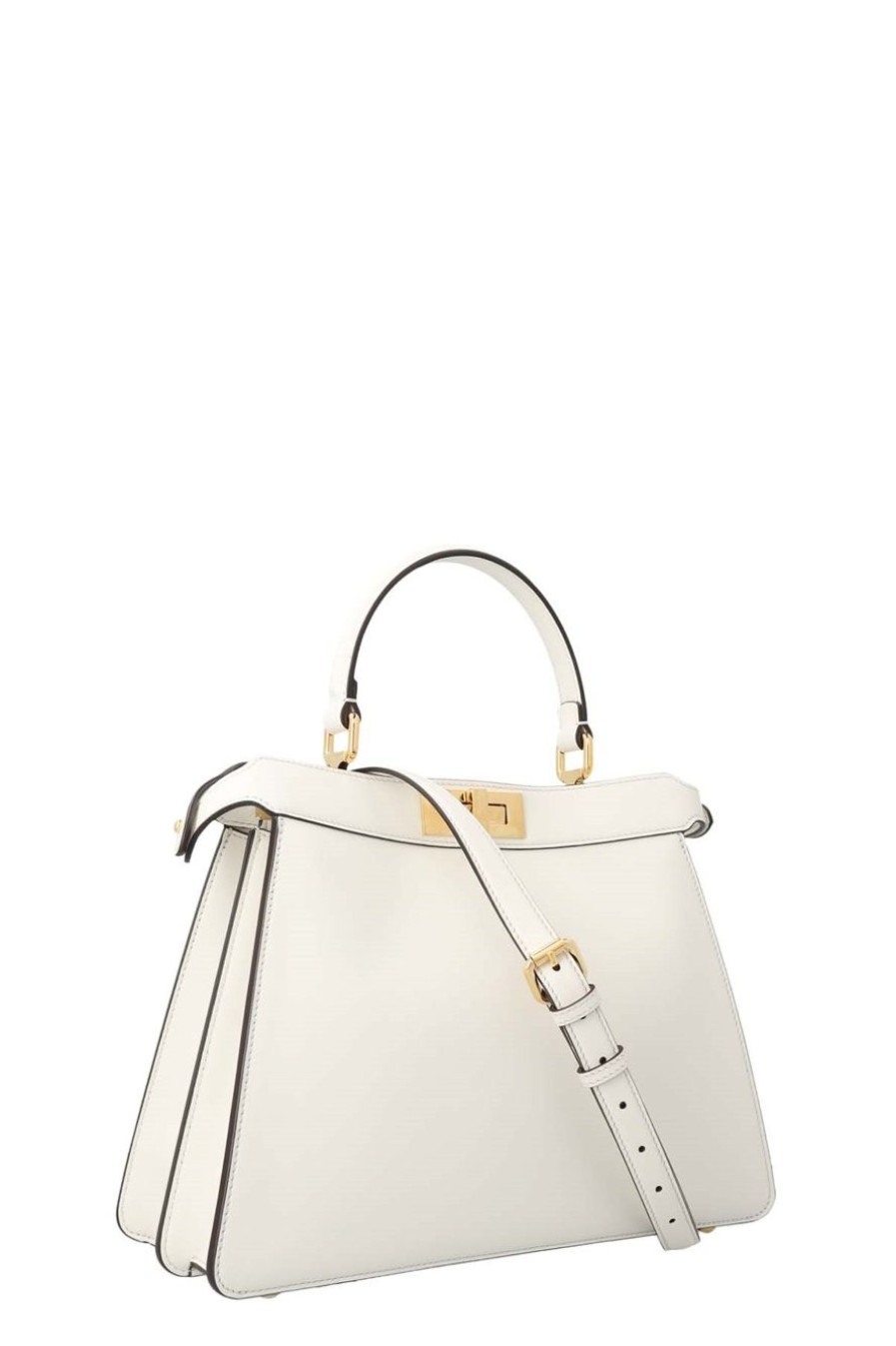 Donna FENDI | Peekaboo Iseeu Medium' Borsa A Mano In Pelle Color Ghiaccio