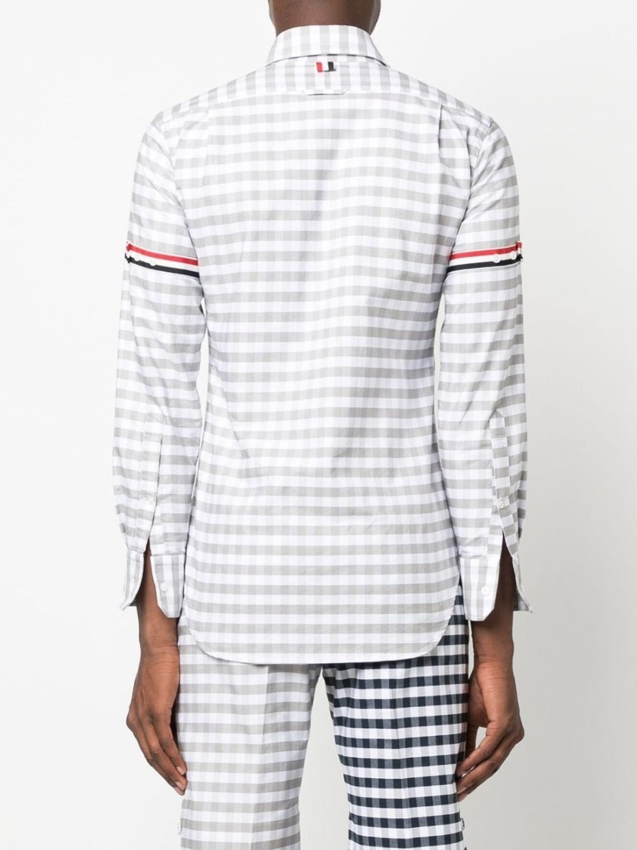 Uomo THOM BROWNE | Camicia Oxford A Quadretti Rwb