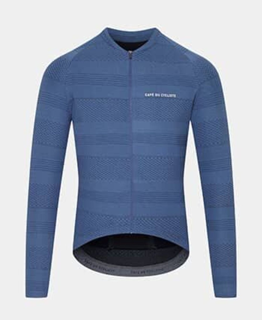 Sport CAFÉ DU CYCLISTE | Corinne Maglia Da Ciclismo Manica Lunga Blu Denim