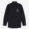 Uomo RAF SIMONS | Maglia Blu A Maniche Lunghe Con Patch Logo