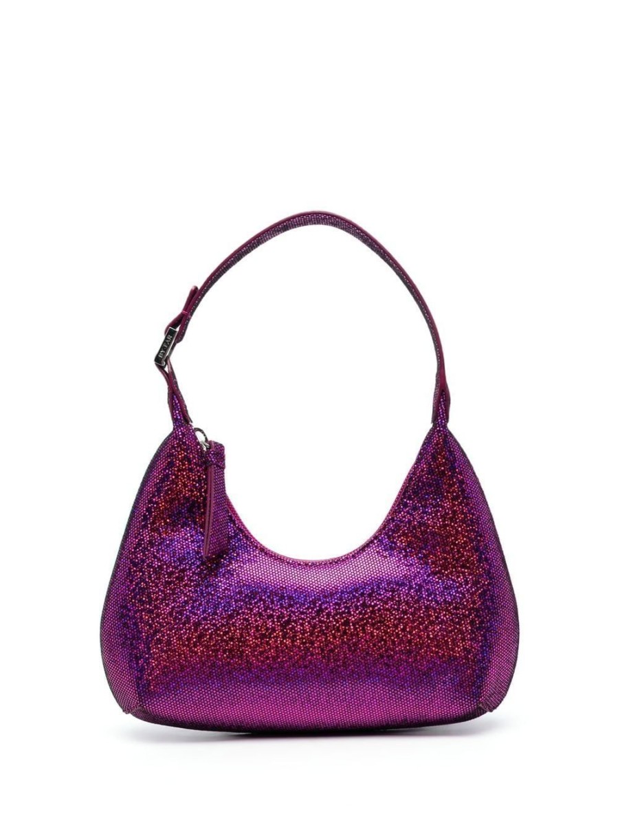 Donna BY FAR | Borsa A Spalla Baby Amber Con Dettaglio Glitter