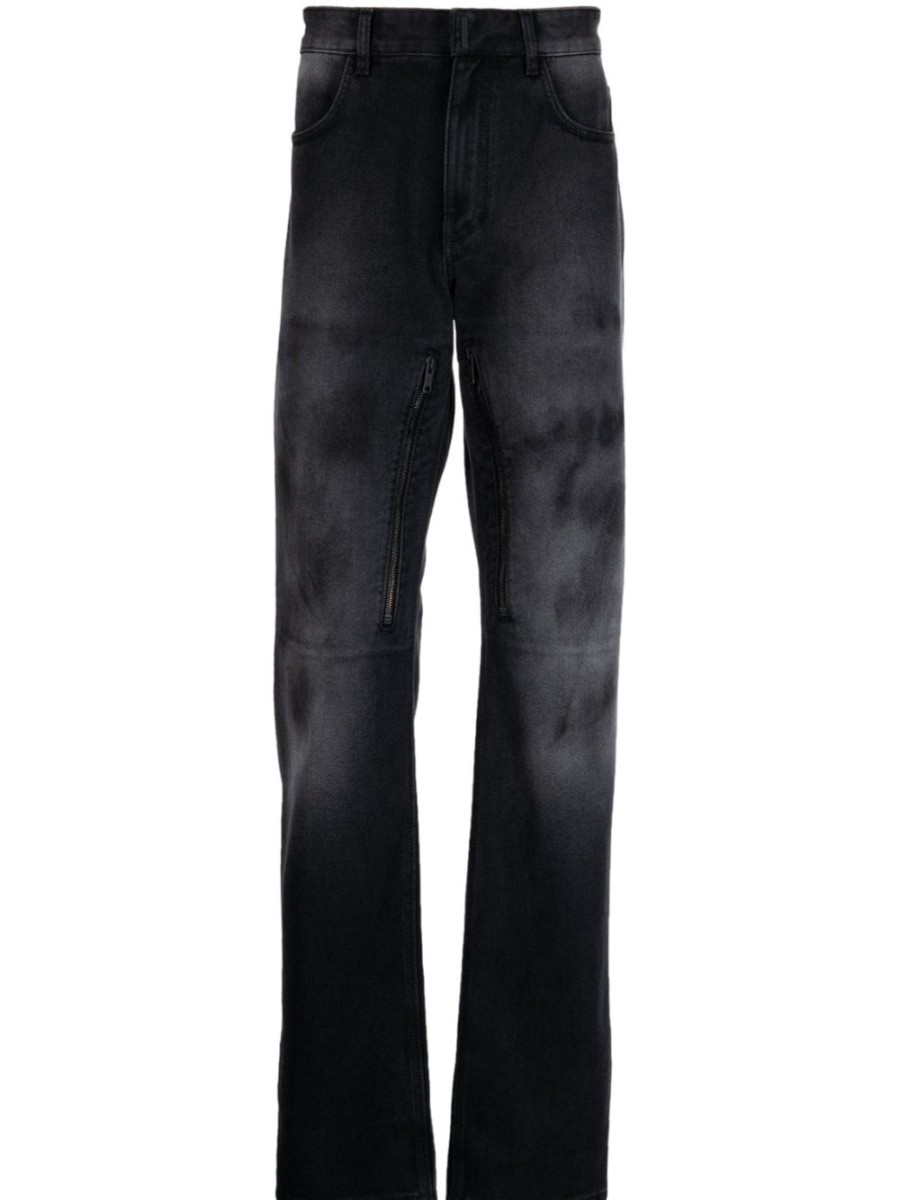 Uomo GIVENCHY | Pantaloni A Gamba Dritta Effetto Delave