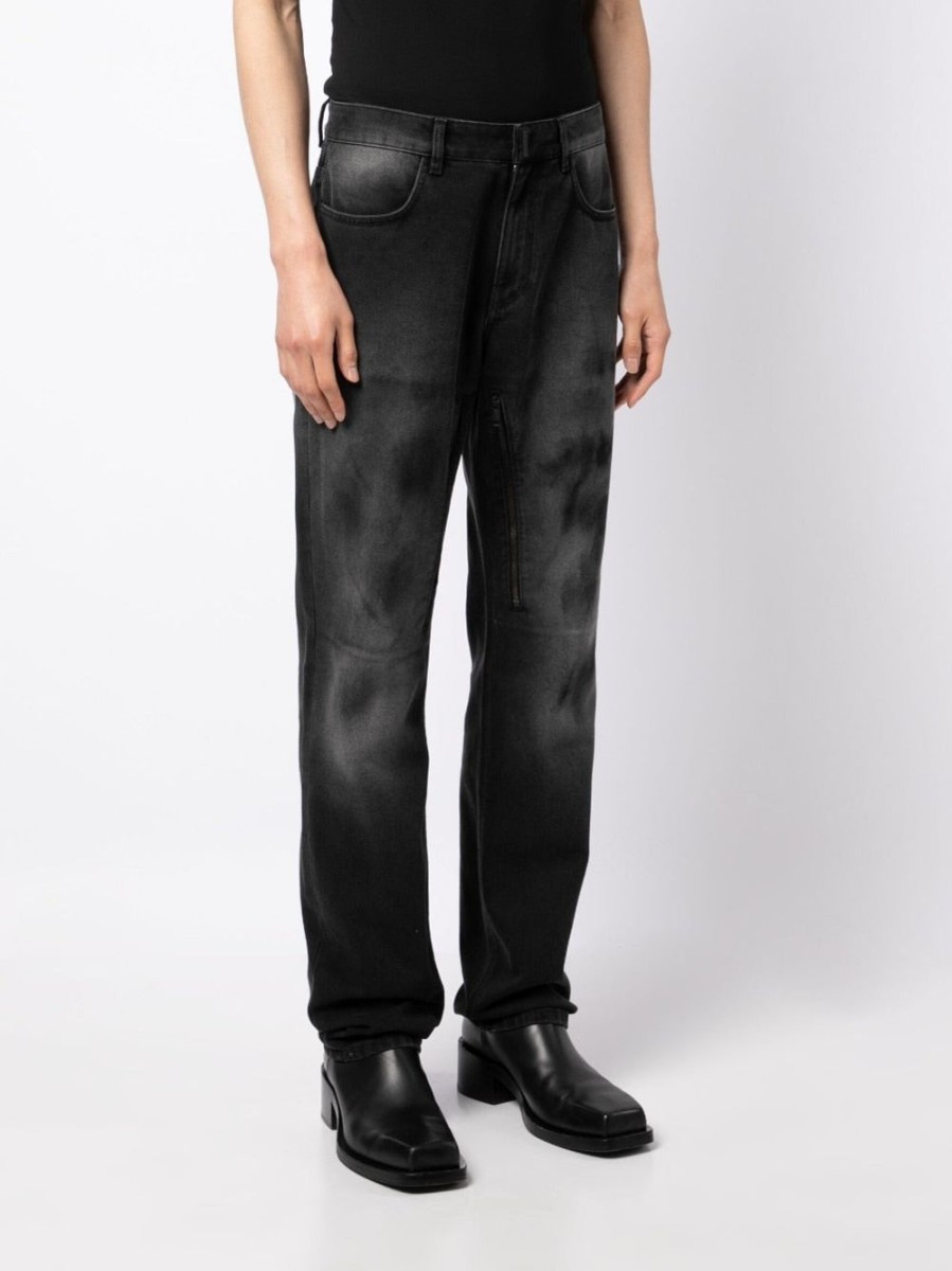 Uomo GIVENCHY | Pantaloni A Gamba Dritta Effetto Delave