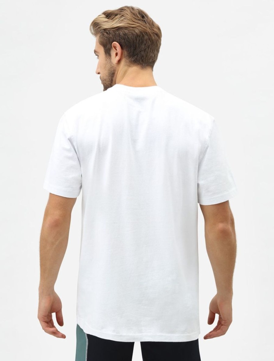 Uomo DICKIES | T-Shirt Porterdale Tascabile Bianca A Maniche Corte